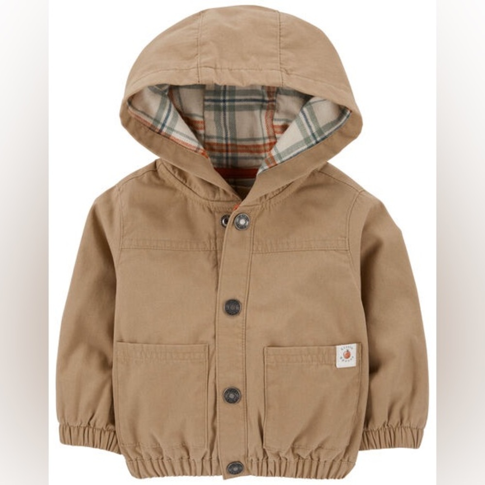 Carter's Baby Canvas Hooded Snap-Up Jacket